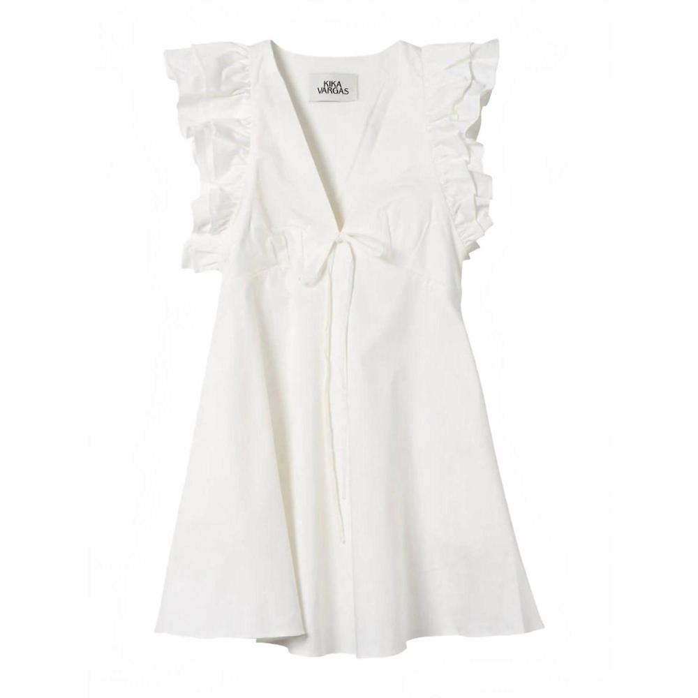 NEW KIKA VARGAS nola mini dress in white - Picture 4 of 4